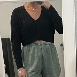 S Black Urban Outfitters Light Crop Sweater